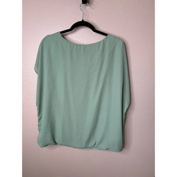 Zeagoo Women's Green Short Sleeve Blouse, green blouse, short sleeve blouse,‎ - Picture 3 of 7